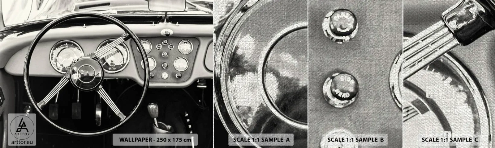 Fototapeten Muster Premium Canvas - Ein Sammlertraum - Auto, Jahrgang, Automobil - 100x30 cm