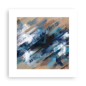 Poster - Auf einer blauen Diagonale - 30x30 cm