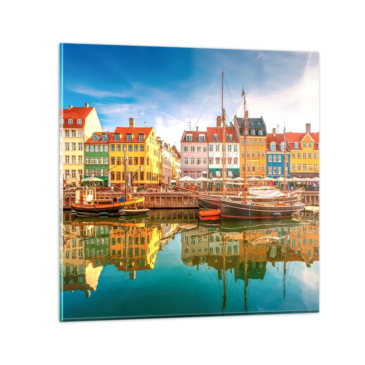 Glasbild - Bild auf glas - Glatt wie ein Spiegel über dem Wasser - 40x40 cm