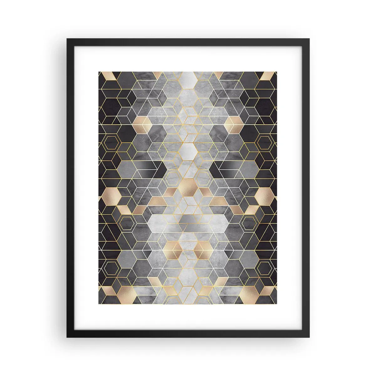 Poster in einem schwarzem Rahmen - Diamant-Komposition - 40x50 cm