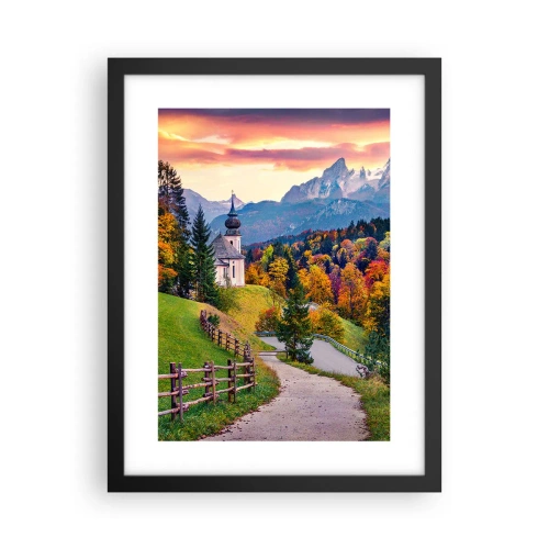 Poster in einem schwarzem Rahmen - Landschaftsartige Malerei - 30x40 cm