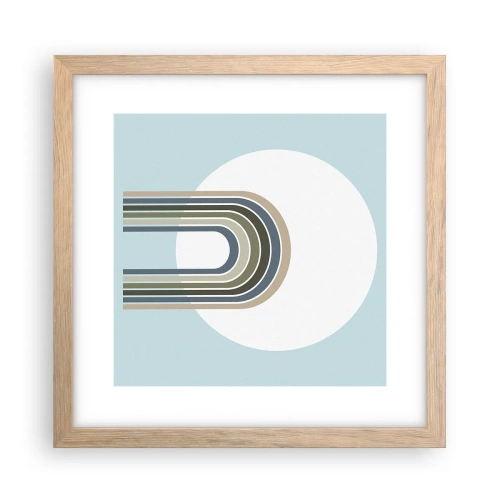 Poster in einem Rahmen aus heller Eiche - Unwiderstehliche Anziehungskraft - 30x30 cm