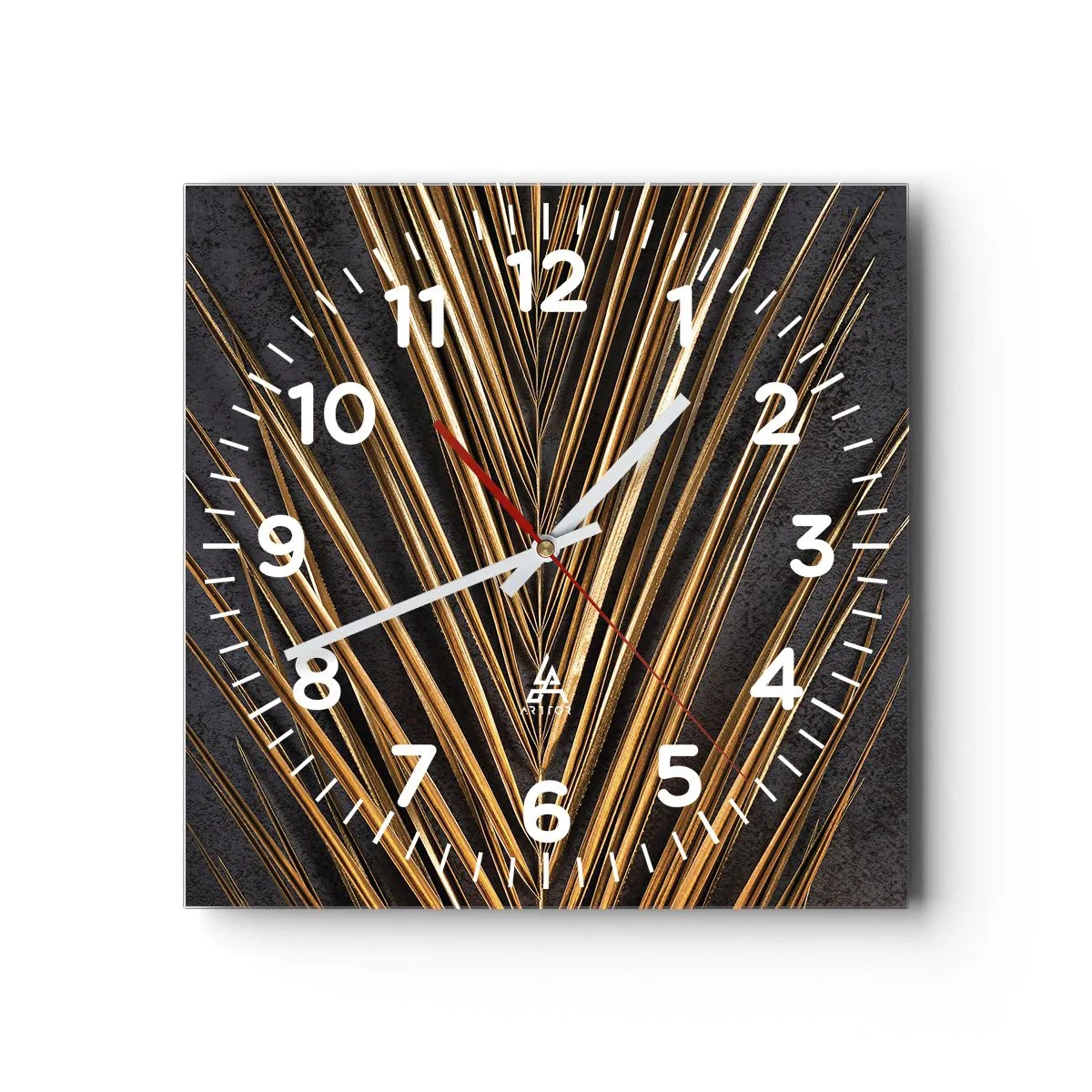 Wanduhr - Glasuhr - Das Gold der Tropen - 40x40 cm