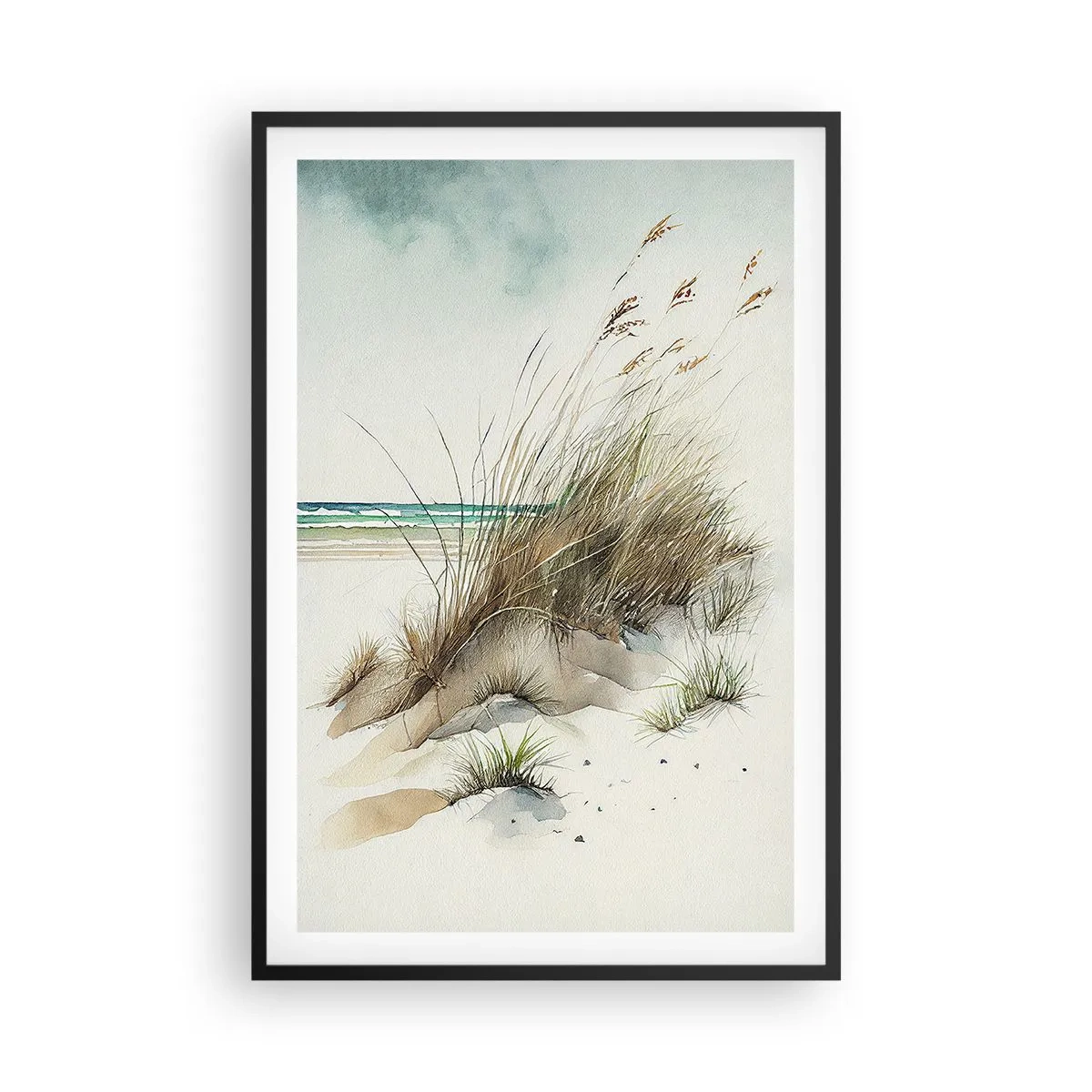 Poster in einem schwarzem Rahmen - Mit Sand bedeckt - 61x91 cm