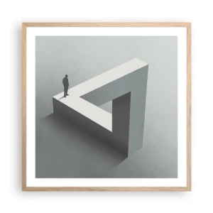 Poster in einem Rahmen aus heller Eiche - Es ist also doch möglich - 60x60 cm