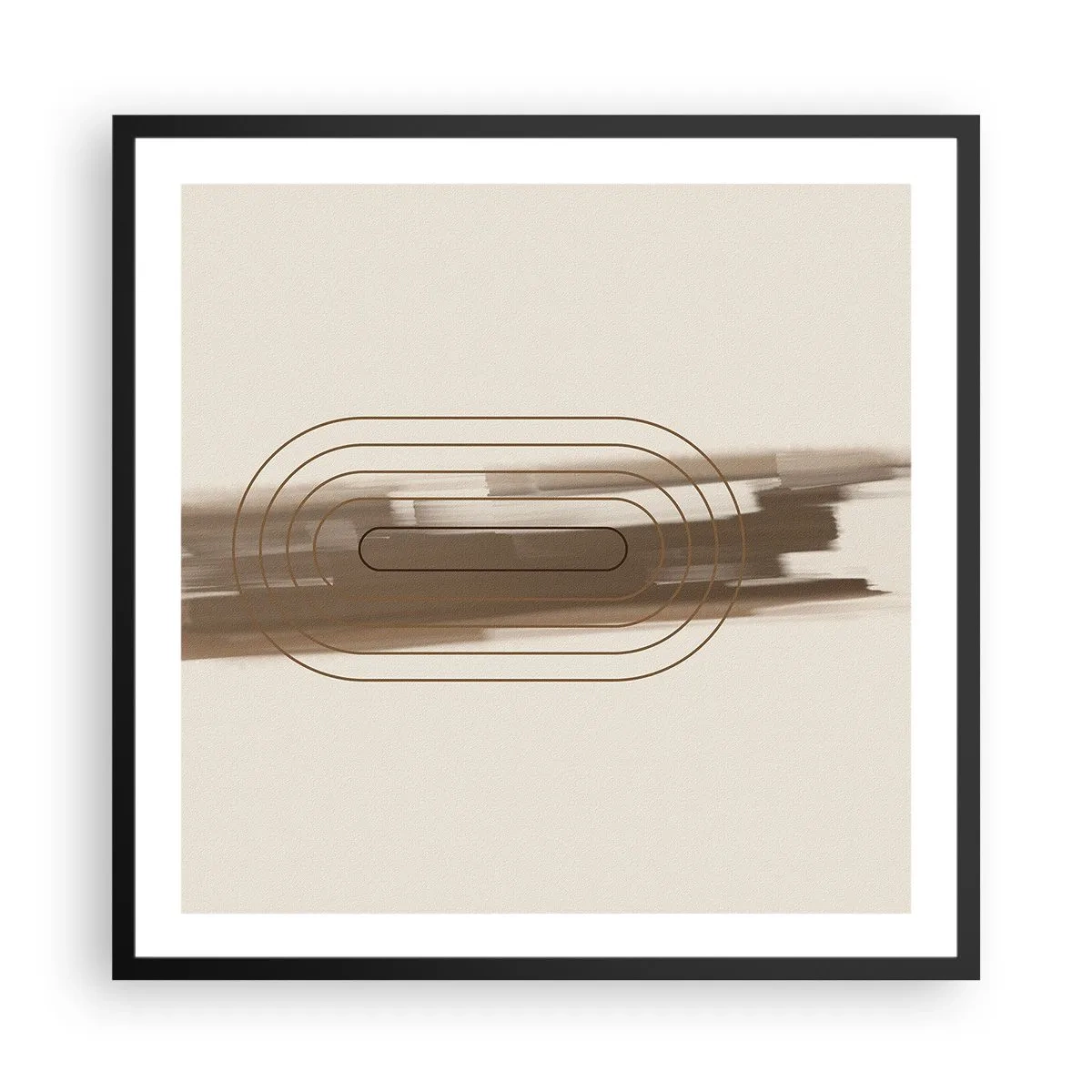 Poster in einem schwarzem Rahmen - Ein Hauch von Grau - 60x60 cm