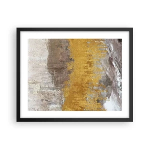 Poster in einem schwarzem Rahmen - Goldene Explosion - 50x40 cm