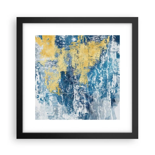 Poster in einem schwarzem Rahmen - Abstraktion voller Wetter - 30x30 cm