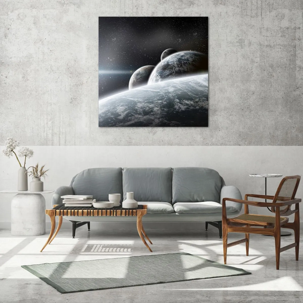 Glasbild - Bild auf glas - Kosmische Musik der Sphären - 40x40 cm