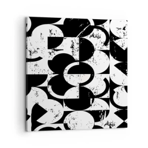 Bild auf Leinwand - Leinwandbild - Weiß ist weiß und schwarz ist schwarz - 50x50 cm