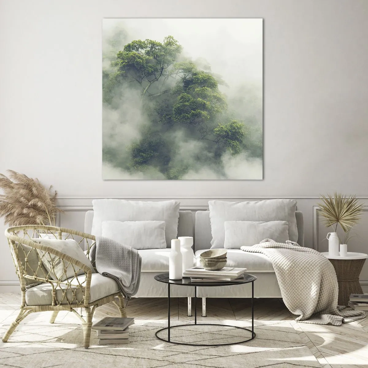 Glasbild - Bild auf glas - In Nebel gehüllt - 50x50 cm