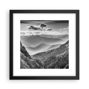 Poster in einem schwarzem Rahmen - Bis zum Horizont - 30x30 cm