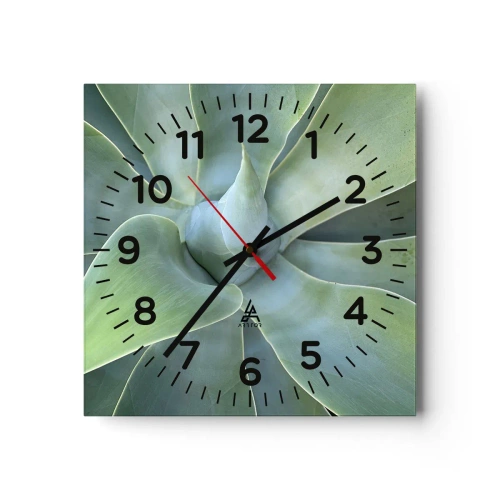 Wanduhr - Glasuhr - Geburt des Grüns - 30x30 cm