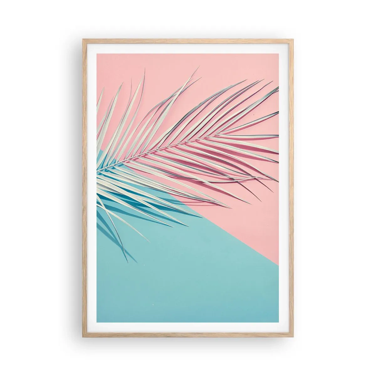 Poster in einem Rahmen aus heller Eiche - Tropischer Eindruck - 70x100 cm