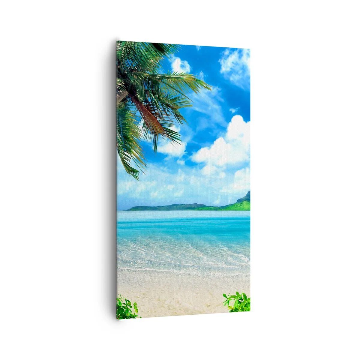 Bild auf Leinwand - Leinwandbild - Das Azurblau der Tropen - 65x120 cm