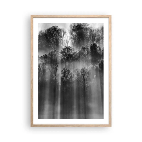 Poster in einem Rahmen aus heller Eiche - In Lichtstrahlen - 50x70 cm
