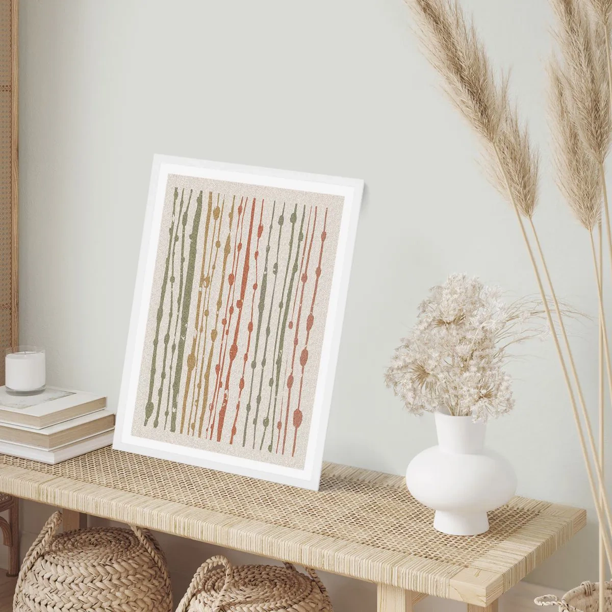 Poster in einem weißen Rahmen - Musikalische Notation von Farben - 30x40 cm