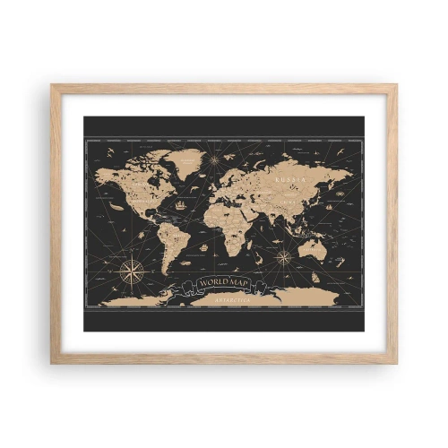 Poster in einem Rahmen aus heller Eiche - Die Grenzen meiner Welt - 50x40 cm