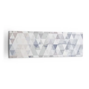 Bild auf Leinwand - Leinwandbild - Geometrisches Dreiecksmuster in Pastelltönen - 160x50cm - Im Rhythmus auf drei - Moderne Wanddekoration für Wohnzimmer und Schlafzimmer ARTTOR