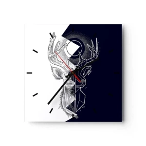 Wanduhr - Glasuhr - Der Kampf und die Einheit der Gegensätze - 40x40 cm