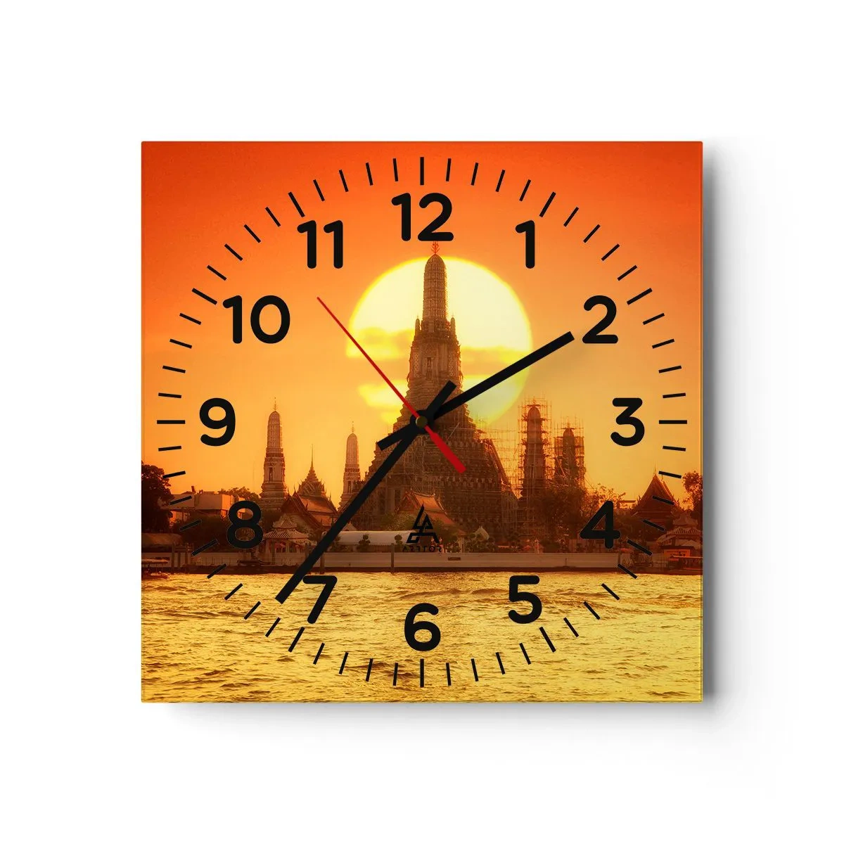 Wanduhr - Glasuhr - Der Sonne entgegen, immer der Sonne entgegen - 30x30 cm