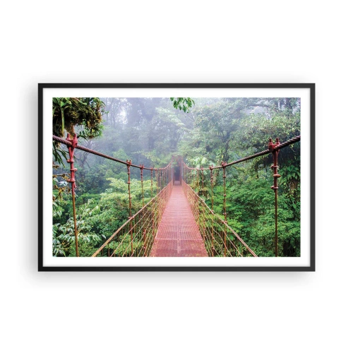 Poster in einem schwarzem Rahmen - Über den Kronen aufgehängt - 91x61 cm