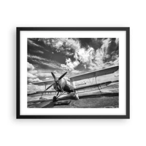 Poster in einem schwarzem Rahmen - Ich kann es kaum erwarten! - 50x40 cm