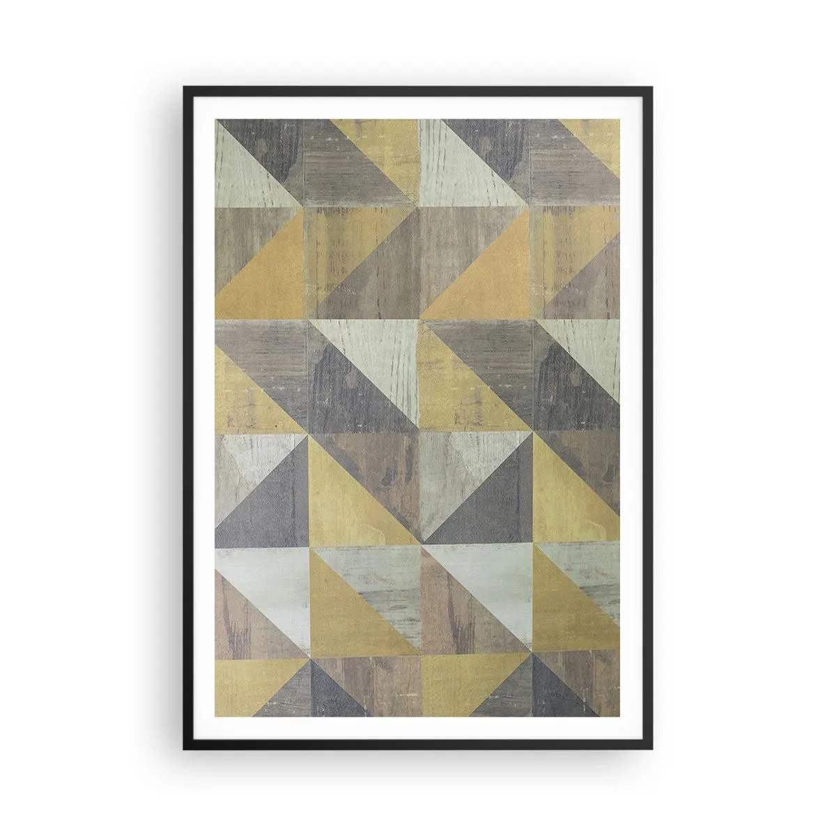 Poster in einem schwarzem Rahmen - Am Winkel des Dreiecks - 70x100 cm