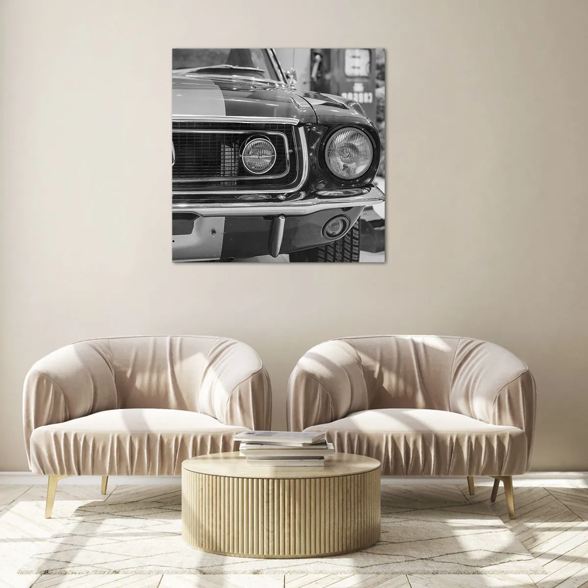 Glasbild - Bild auf glas - Wilder Ritt - 30x30 cm