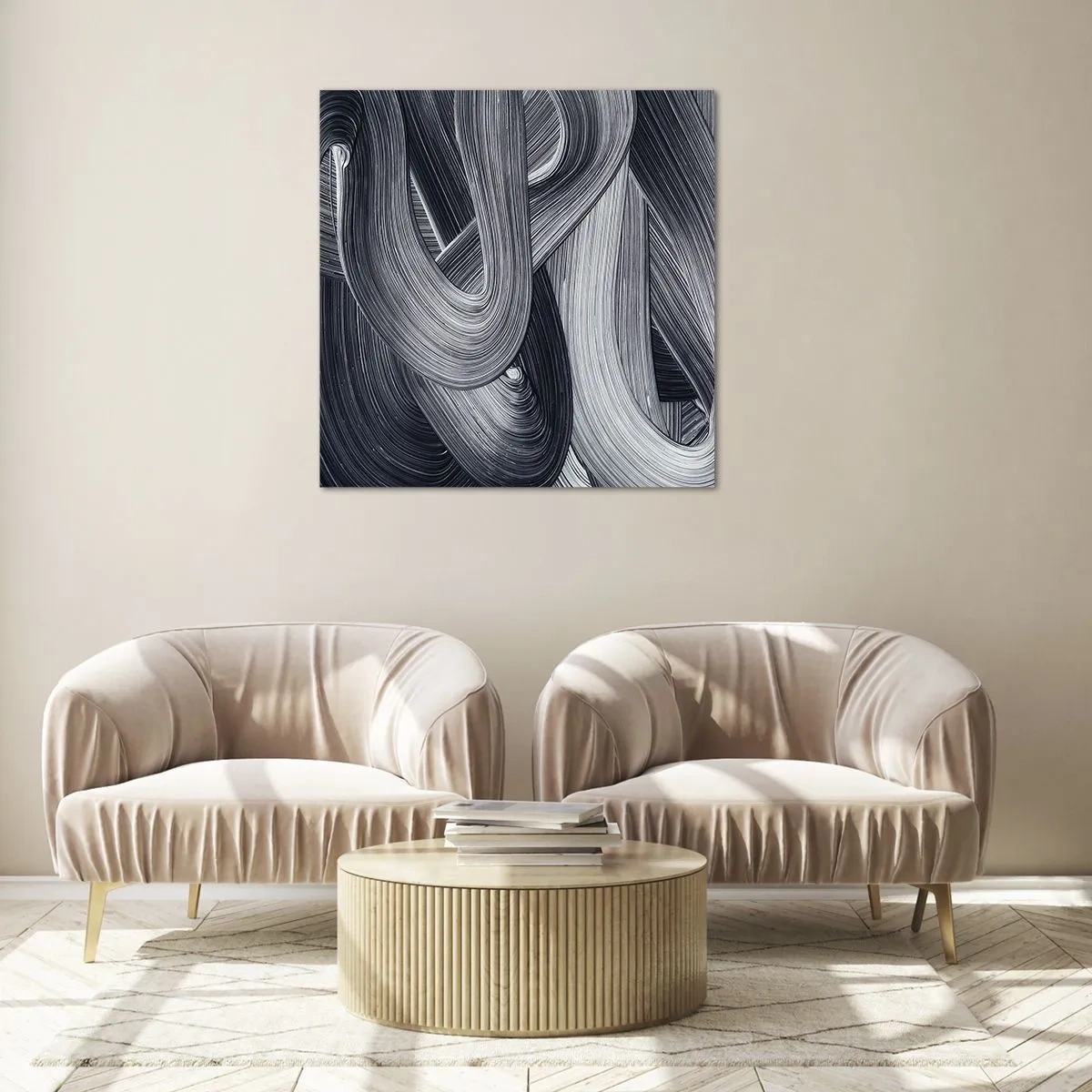 Glasbild - Bild auf glas - Die Fließfähigkeit der Realität - 50x50 cm