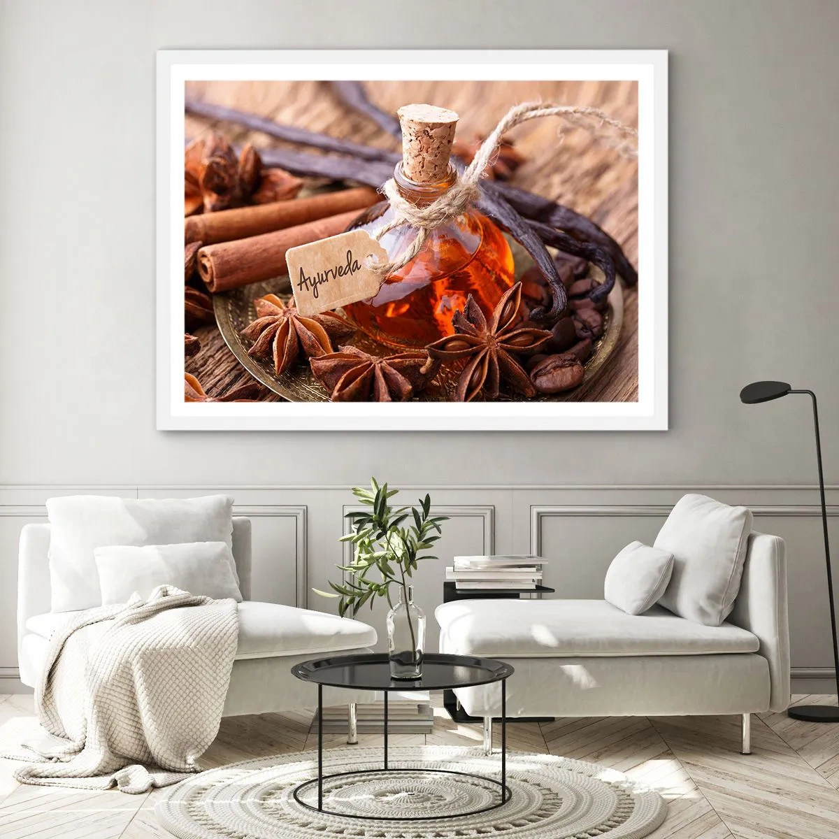 Poster in einem weißen Rahmen - Zur Einheit von Körper und Geist - 100x70 cm