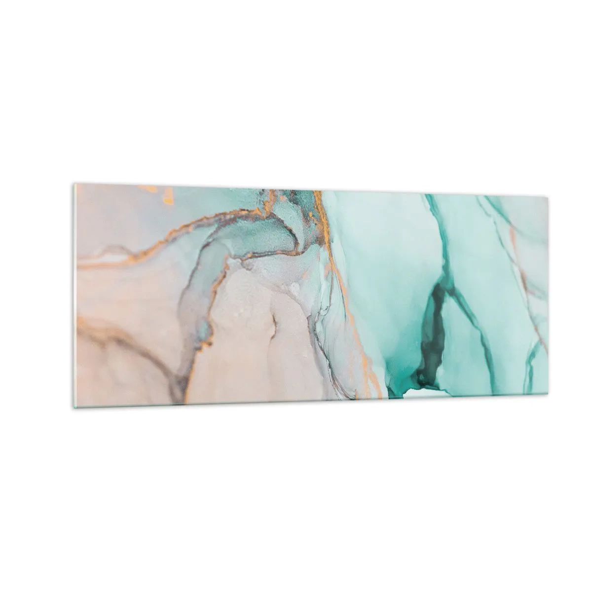 Glasbild - Bild auf glas - Ein Tanz der Formen und Farben - 100x40 cm