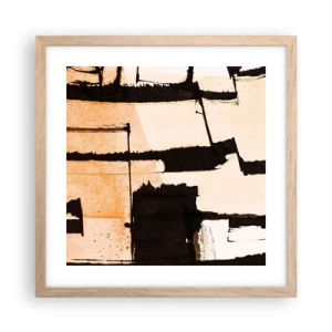 Poster in einem Rahmen aus heller Eiche - Also doch Ordnung - 40x40 cm