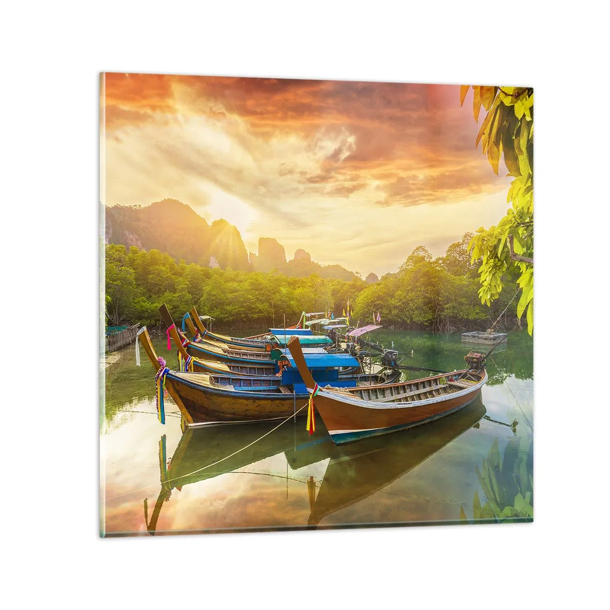 Glasbild - Bild auf glas - Vor einem anstrengenden Tag - 70x70 cm