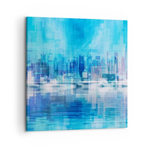 Bild auf Leinwand - Leinwandbild - In Blau ertrunken - 60x60 cm