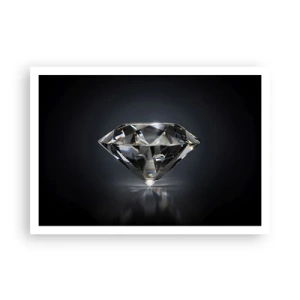 Poster - Eine künstlerische Interpretation eines Diamanten auf dunklem Hintergrund - 100x70cm - Beste Freundin - Moderne Wanddekoration für Wohnzimmer und Schlafzimmer ARTTOR
