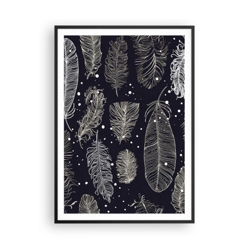 Poster in einem schwarzem Rahmen - Gefiederte Spitze - 70x100 cm