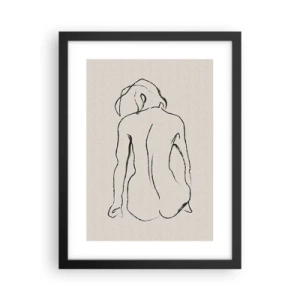 Poster in einem schwarzem Rahmen - Mädchenakt - 30x40 cm