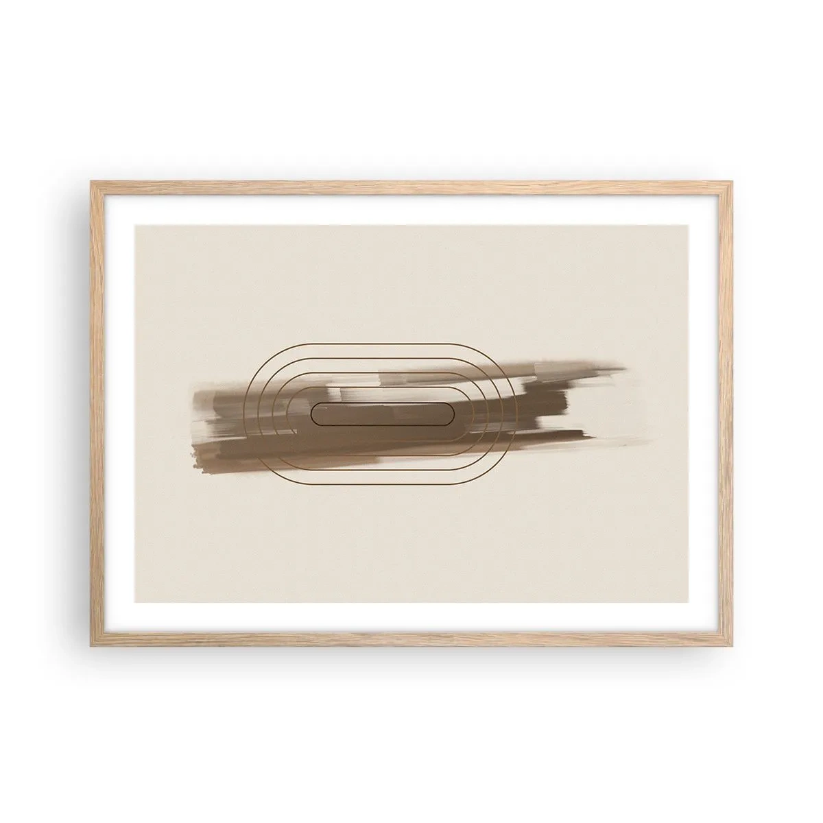 Poster in einem Rahmen aus heller Eiche - Ein Hauch von Grau - 70x50 cm