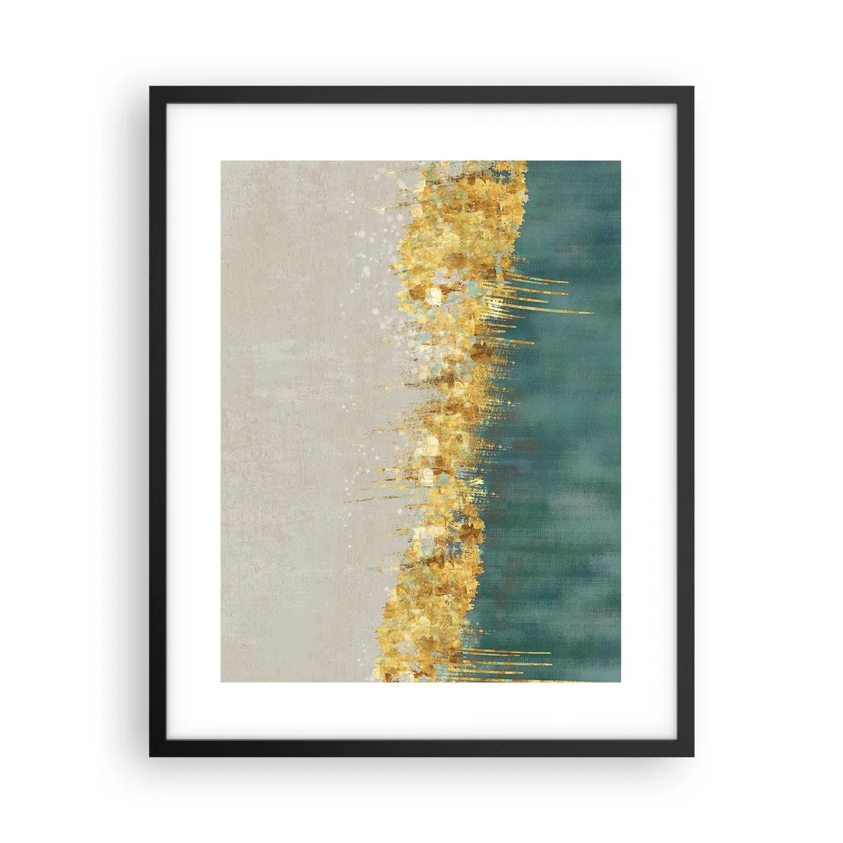 Poster in einem schwarzem Rahmen - Goldener Rand - 40x50 cm