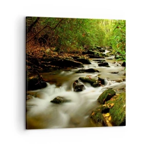 Bild auf Leinwand - Leinwandbild - Wie flüssiges Silber - 60x60 cm