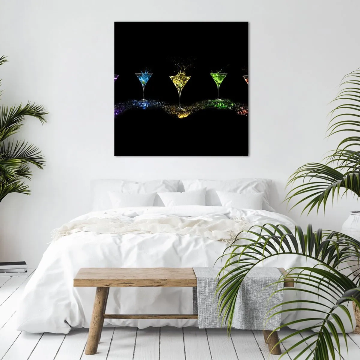 Bild auf Leinwand - Leinwandbild - Farben der Freude in Kristallglas - 40x40 cm