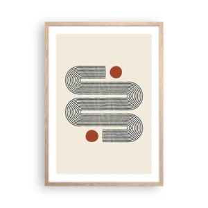 Poster in einem Rahmen aus heller Eiche - Vom Anfang bis zum Ende - 50x70 cm