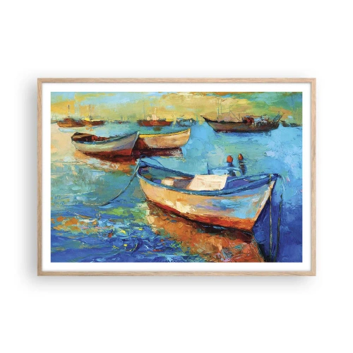 Poster in einem Rahmen aus heller Eiche - In der südlichen Bucht - 100x70 cm