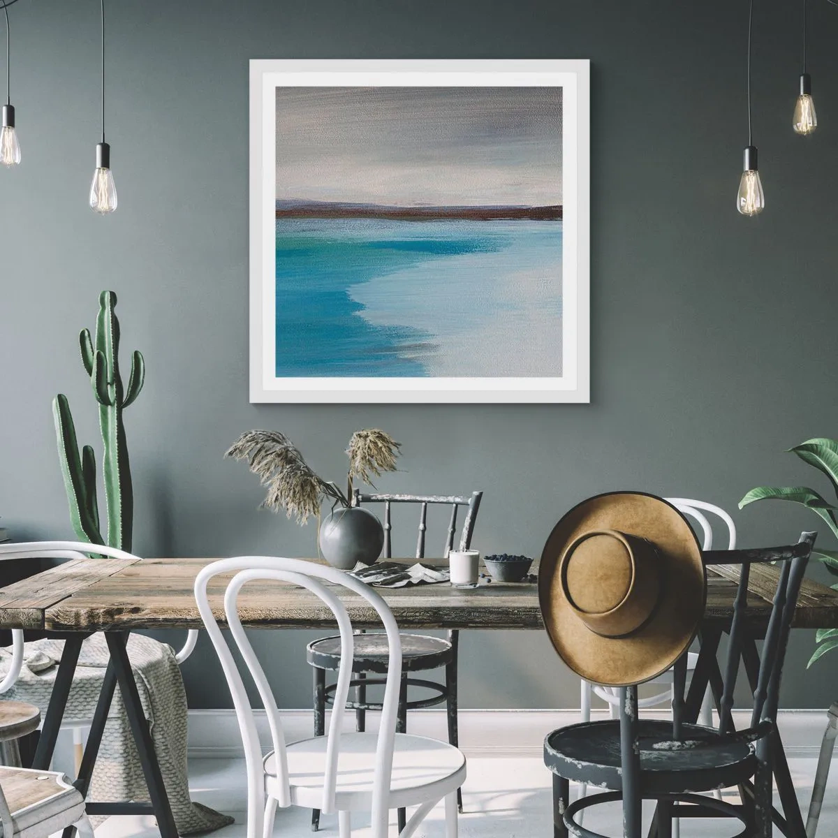 Poster in einem weißen Rahmen - Horizontale Landschaft - 60x60 cm