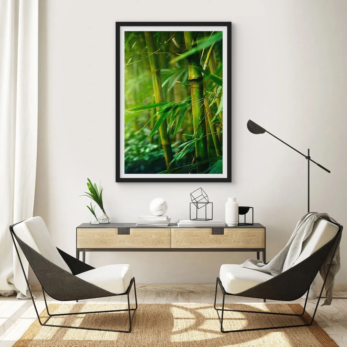 Poster in einem schwarzem Rahmen - Lerne Grün selbst kennen - 40x50 cm