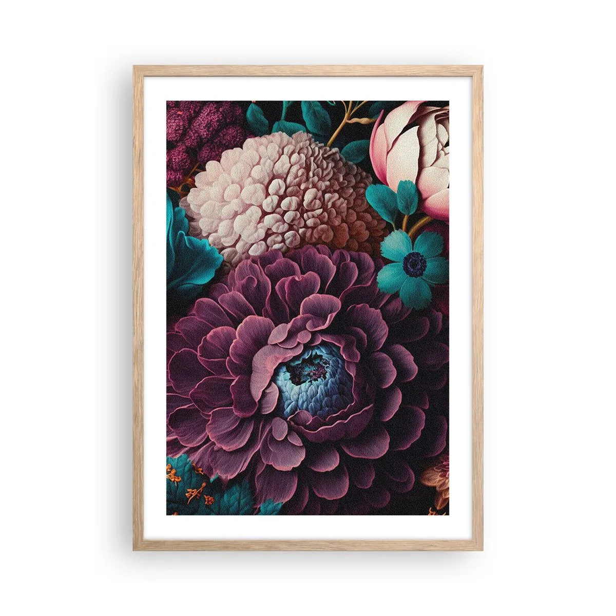 Poster in einem Rahmen aus heller Eiche - Natur in Hülle und Fülle - 50x70 cm