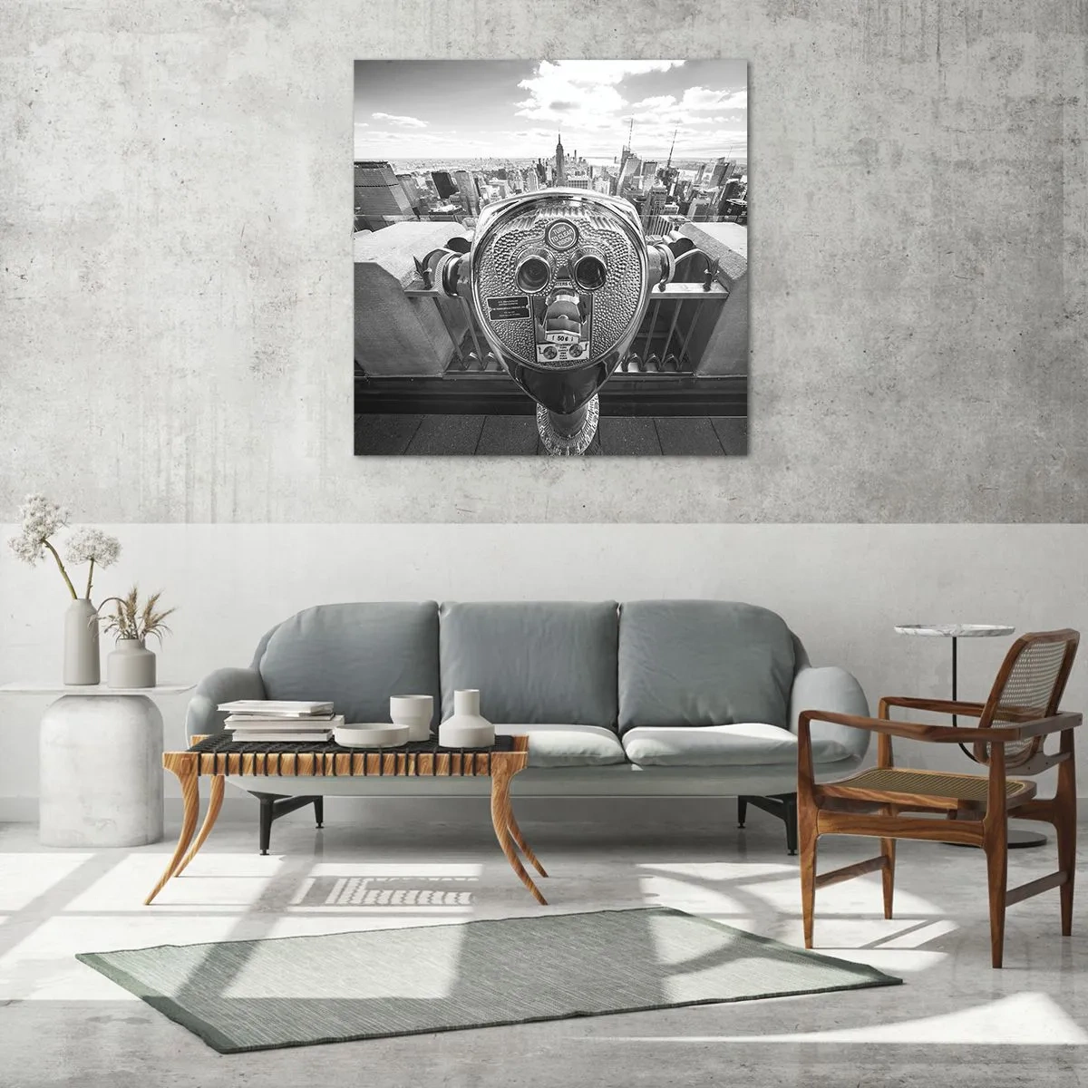 Glasbild - Bild auf glas - Stadt über den Städten - 30x30 cm