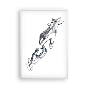 Poster in einem weißen Rahmen - Eine gute Geste - 61x91 cm