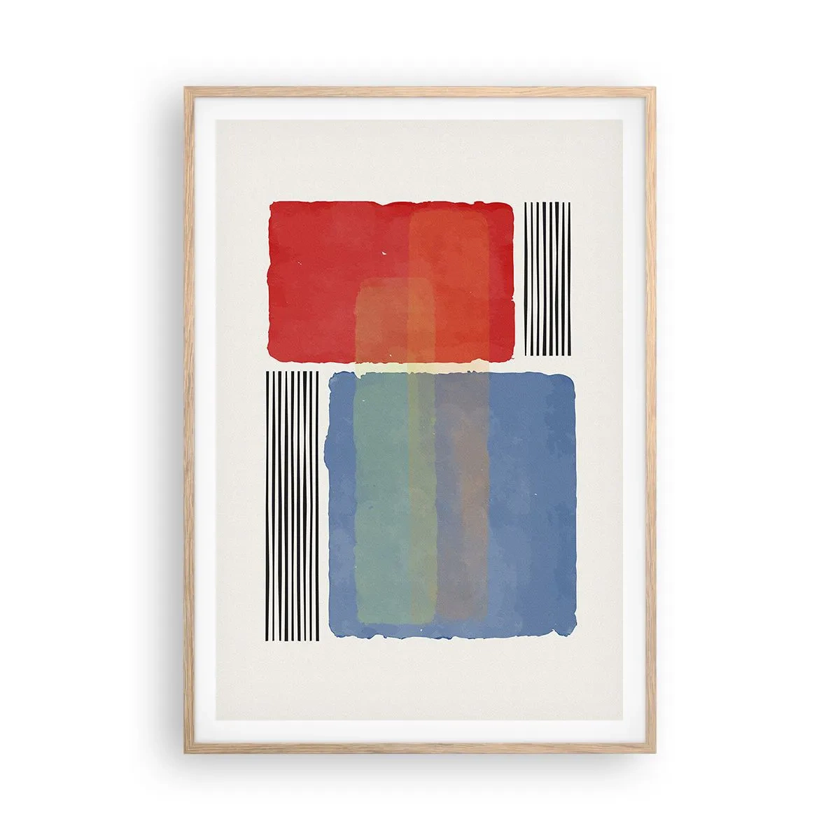 Poster in einem Rahmen aus heller Eiche - Der Geist und der Buchstabe der Geometrie - 70x100 cm